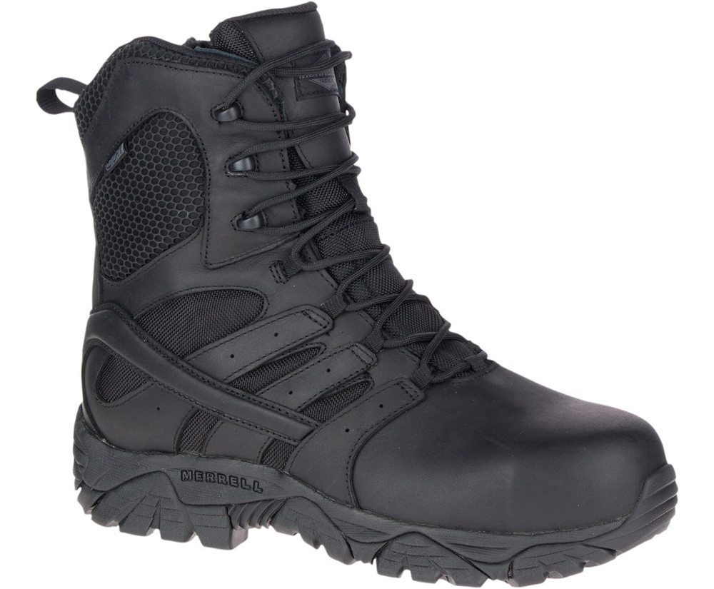 Botas Senhora - Merrell Moab 2 8" Tactical Response Waterproof Comp Toe Work - Pretas - VCR761439